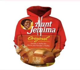 High Quality Men Designer aunt jemima Hoodies Sweatshirts 3D Print Unisex Sweatshirt Hoodie Menwomen Clothing AA01958092878