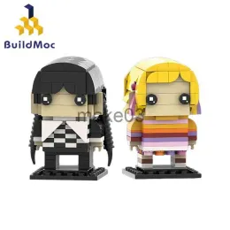 House Architecture/fai -da -te House BuildMoc Mercoledì e Enid Brickheadzs Kit Movie da Addams Building Building Block Toy Figure Things Model