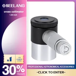 Telescopes Oseelang 1.25" Illuminated Eyepiece 12.5mm Double Line Cross Reticle Eyepiece 4 Plossl Design 40 De Fov Astronomy Telescope