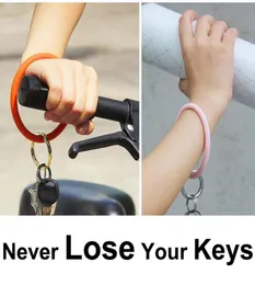 Keychains Never Lose Your Keys Silicone Wristlet Keychain For Women Soft Nontoxic Key Chains Keyring Lightweight Ring Accessories6987263