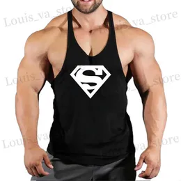 Men's T-Shirts Super man Beast Bat man Gym Tank Top Men Clothing Bodybuilding Train Stringer Summer Clothing for Male Slveless Vest T240419