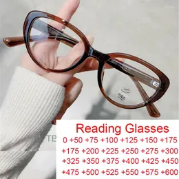 نظارة شمسية مصممة العلامة التجارية Cat Eye Reading Glasses Fashion Women Small Frame Anti Blue Light Prescription Presbyopia Eyewear