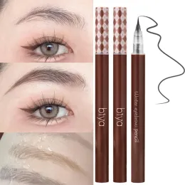 Tedarik 1 adet su sıvı kaş kalem su geçirmez uzun ömürlü, çiçek açan eyeliner yok ipekböceği ultra ince kaş dövme kalemi makyaj