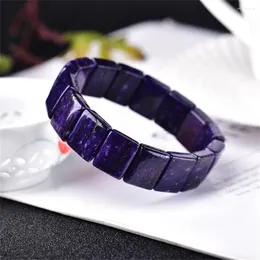 Braccialetti Link Women Bangle di charoite naturale Bellissima colorato Crystal Energy Healing Fashion Gemstone Gioielli 1PCS 12x16mm