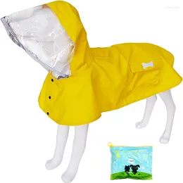 Raincoats Dog Raincoat Hooded Poncho Waterproof Adjustable Pet With Reflective Strip Lightweight Rain Jacket Suitable