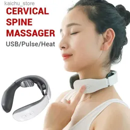 Massagers elétricos Massager de pescoço e pulso de ombro elétricos 15 Modo 15 nível 15 Nível Ajustável Térmica Cervical Vértebra Alívio Mápula de amastramento Y240425