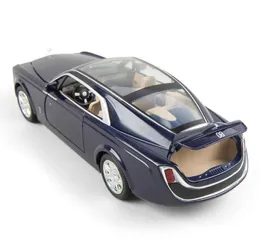 124 Diecast Toy Chicl Rolls Royce Phantom Huiying Model Car Wheels сплав сплав звук легкий вытягивающий автомобиль мальчик ребенок светящийся игрушечный автомобиль Y2008031945