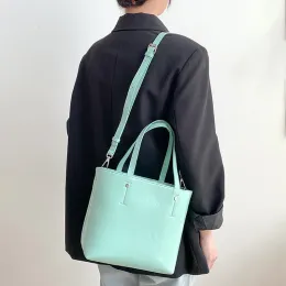 Bags Trendência da moda PetScog 2022 Bag feminina de grande capacidade PU Couro Tophandle Sacos de ombro simples de design