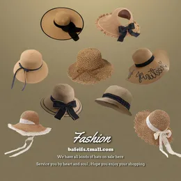 Yaz Seaside Tatil Sunshade Straw Beach Yeni Serin Güneş Koruyucu Japon Güneş 2021 Şapka Çocuklar