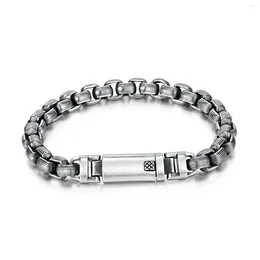 Link Bracelets CHUANGCHENG Versatile Square Pearl Shaped Chain Stainless Steel Bracelet For Mens Chains Jewelry