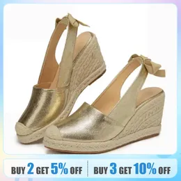 Kilar Sandaler för kvinnor Stängt tå Bandage Espadrille Stylish Shoes TDL-J26GD 240418