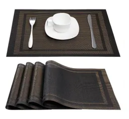 Placemats pvc matbord matta värmeisoleringsfläckbeständig placemat anti slip tvättbar pad restaurang plats mattor ll