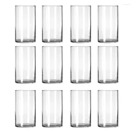 Titulares de vela 1 peça cilindro de vidro transparente vasos de vasos de xícara Vaso de mesa de mesa para decorações de casamento e jantares formais