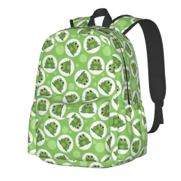 Plecaki urocze zielona żaba plecak uwielbiam kreskówki żaby uniwersyteckie plecaki kobiety wysokiej jakości duże torby z liceum kawaii plecak