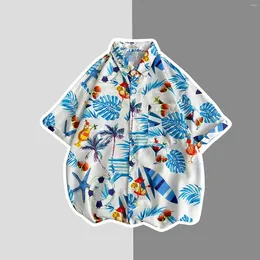 Camicette da donna Coppia di camicia digitale Coppia a maniche corte a maniche corta Verva da tasca anteriore camicetta estate asciutto hawaii camicie da spiaggia