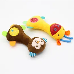 Giocattoli per bambini neonati per bambini con la presa a mano evolutiva shaker carini giocattoli animali di peluche morbidi con suono per 3-12 mesi