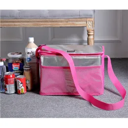 Bags SANNE 21L Flamingo Diagonal Straddle Insulated Thermal Bag Large Capacity Ice Bag Picnic Cooler Bag With Side Pocket Lunch Box