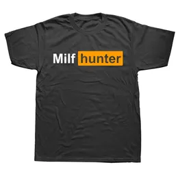 Komik Milf Hunter T Shirt Milfs Street Giyim Doğum Günü Hediyeleri Seven Erkekler İçin Yaz Yetişkin Mizah Şakası Tshirt Erkek Giyim 240417