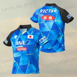 Men's T-Shirts Boutique Board Hydrogen Badminton Wear Mens Summer Fashion Short-Slved Squash Sportswear Breathable Pickleball Wear T240419