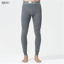 Roupa térmica masculina 2024 Autumn e inverno Men Long Johns Cotton Pants 6 cores