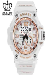 SMAEL Fashion Women Sport Watches Senhoras da impermeabilização Student Student Multifuncional Relógios de pulso LED Digital Quartz Girl Clock4742270