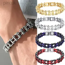 Chain Punk Rock Biker 316L Stainless Steel Mens Bracelet Fashion Jewelry Bike Bicycle Chain Jewellery Pulsera Hombre Acero Inoxidable d240419