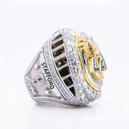 Rings Cluster Rings Highend Quality 9 Players Name Ring Stafford Kupp Donald 2021 2022 World Series Rams Team Championship with Wooden