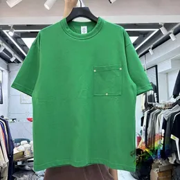 Męskie koszulki Umyj Solid Kolor Nrifet Pocket T Shirt Mężczyźni Kobiety Najlepsza jakość puste stałe kolory TEE J240419