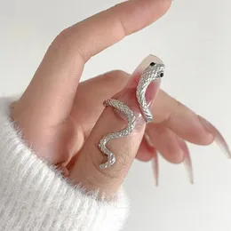 Cluster Rings Vintage Snake for Women Men Men Punk Hip Hop Open Регулируемое золотое кольцо мода Эстетические украшения Anillos Homme