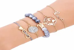 Gioielli fatti a mano Bracciale intero Bracciale Lettera d'amore Love Map Turtle Bracciale in perline Bracciale Set2718369