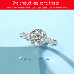 Solitaire Ring Gra certificato 1-3 CT Ring Moissanite D D Cour VVS Anelli di fidanzamento per donne S925 Sterling Silver Wedding Fashion Fine Jewelry D240419