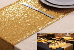 5pcspack Gold Sequin Table Cover 12x108inc