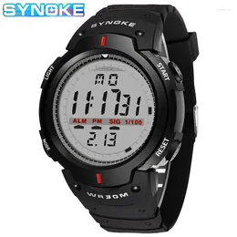 Armbandsur Synoke Men Sports Watch Fashion Waterproof LED Display Digital Casual Electronic Clock Watches For Relogio Masculino
