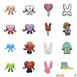 Bere STS MOQ 20pcs Nuovo Bad Bunny Custom Sile St Toppers Er Charms Buddies DECOY DECOY DECOUTS 8mm FORNITÀ PER PARTI DELLA CONSEGNA DELLA CONSEGNA OT8OP OT8OP OT8OP