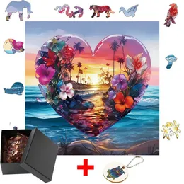 3D Puzzles Scenerie drewniane łamigłówki DIY rzemiosło Trener Brain Trener dla dzieci dorosłych rodzina interaktywna gra piekielna Parent Gra dzieci 240419