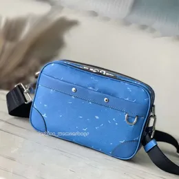 10a Männer Damenbeutel Designer -Tasche Blau Messenger Materialien 31016 Top Leder Leder Schwarz Grid Frau Bag Retiro Crossbody Mini Top Quality