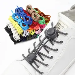 Shoe Parts No Tie Laces For Sneakers Elastic Shoelaces Without Tying Round Rubber Bands Lazy Shoes Lace Sport Shoestrings 1 Pair