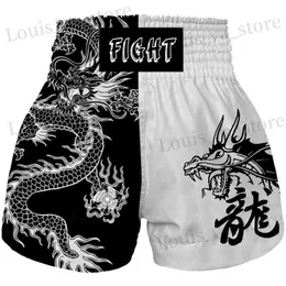 Shorts masculinos shorts de boxe tailandesa de combate de combate misto de artes marciais boxing treinamento de treinamento calças adultos shorts de shorts atacado T240419