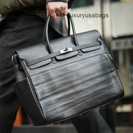 Totes 50 cm Bag Leder 7A Handtaschen-Model-Umhängetasche importiertes Kuhlatten-Herren Aktentasche Echtes Leder Laptop Tasche Highend Business Leisure C haben Logo WN-45A3