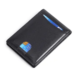 Halter echtes Leder -RFID -Blockierkartenhalter Brieftasche für Männer Luxuskarten Brieftasche Schlanke Brieftaschenkarteninhaber Männer