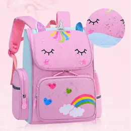 Bolsas novas mochilas escolares saco de livros de livro arco -íris bolsa escolar de garotas de garotinha 3D mochila infantil mochila mochila infantil satchel