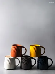 Mugs Creative North European Coffee Cup Simple Mug Small Luxury Color Spiral Ceramic Large Capacity Vintage Cups