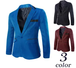 Whole2016 وصول جديد بليزرز الرجال Blazer Terno Masculino Jaquetas Masculina زر واحد رجال السترة الحجم M3XL HY894842095