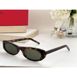 Óculos de sol SL 557 de alta qualidade para mulheres, glasses de sol dos óculos de sol, estilo clássico, óculos de lente oval de estilo de estilo clássico, condução unissex de lente oval antiuv400