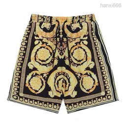 Summer Medusa Barocco Silk Shorts Printed Swim Jersey Black Swimwear Half Man Short Oversized Swimming Trunks