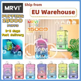 Original VAPER MRVI Puffing 15000 Puffs Bar Puff 18000 Puff 12000 Elektronische Zigaretten kostenloser Schiffsschiff Vapes Lokal Warehouse Mesh Spule Lanyard Smart Screen