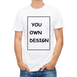 画像処理高品質のカスタマイズされた男性Tシャツ印刷あなた自身のデザインQRコードPOカジュアルTシャツ240416