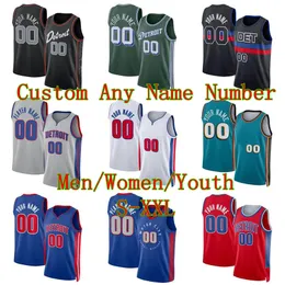 Cade Cunningham Basketball Jerseys Jaden Ivey dowolne imię Numebr 2023/24 fanów miasto koszulki mężczyzn młode kobiety s-xxl