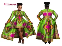 Kadınlar için Afrika Elbiseleri Dashiki Pamuk Balmumu Basik Batik Seksi Uzun Elbise Kadın Gelenek Giysileri WY12686593681