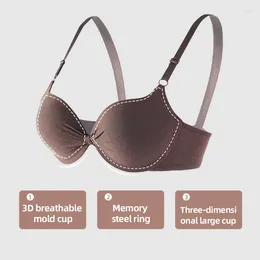 Bras Cotton ha raccolto reggiseno per donne sexy profonde v brassere spinge up lingerie ab tazza bralette intimo senza schienale biancheria intima